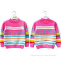 Children christmas pullover sweater for girls jacquard knit